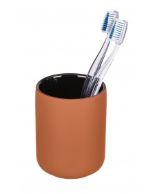 Wenko ποτήρι μπάνιου κεραμικό BADI AVELINO TERRACOTTA Ø7,5 x 9,5 cm 247881121