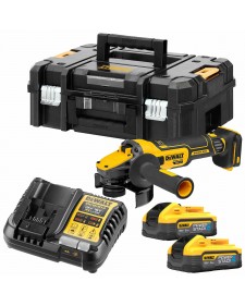DEWALT DCG409H2T Ρυθμιζόμενος Γωνιακός Τροχός 125mm 18V 2x5.0Ah Powerstack Βαλίτσα 