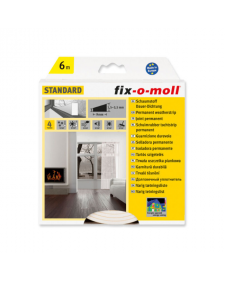 Fixomoll Αεροστόπ Αυτοκόλλητη Ταινία Παραθύρου-Πόρτας 6m 9x4mm Λευκό 565220103
