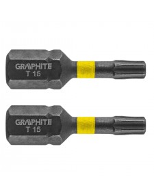 GRAPHITE Μύτη Torx T15x25mm σετ 2τ 56H512 