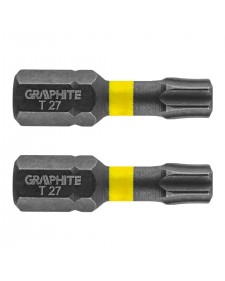 GRAPHITE Μύτη torx TX27X25mm σετ 2τ 56H515