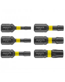 GRAPHITE Μύτες Torx ΤΧ10/15/20/25/30/40Χ25mm σετ 6τ. 56H541 