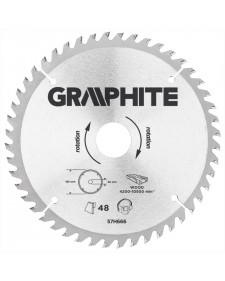 GRAPHITE Δίσκος κοπής δισκοπρίονου 185χ30mm 48 δόντια 57H666