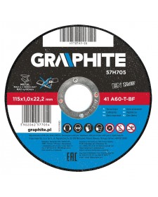 GRAPHITE Δίσκος Κοπής Μετάλλου 115x1.0x22mm 57H705