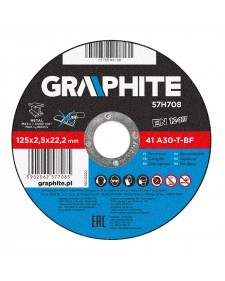 GRAPHITE Δίσκος Λείανσης Μετάλλου 115x6.4x22mm 57H714