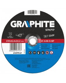 GRAPHITE Δίσκος λείανσης μετάλλου 230χ6.4χ22mm 57H717