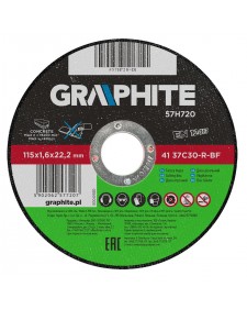 GRAPHITE Δίσκος Κοπής Πέτρας 115x1.6x22mm 57H720