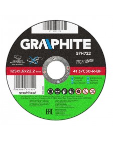 GRAPHITE Δίσκος Κοπής Πέτρας 125x1.6x22mm 57H722