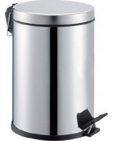 Κάδος απορριμάτων Χρωμέ Inox 12lt 