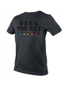 NEO TOOLS T-Shirt Feel the Bit σκούρο γκρι 81-641