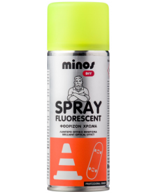 Minos Fluorescent Paint Σπρέι Βαφής Φθορίζον Κίτρινο 400ml 9197