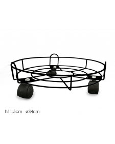 Βάση γλάστρας τροχήλατη Φ34cm μαύρη 726116