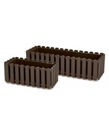 PROSPERPLAST Γλάστρα Boardee Fence Καφέ 38x18x16,2cm DDEF400-R222