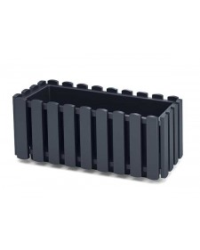 PROSPERPLAST Γλάστρα Boardee Fence Ανθρακί 38x18x16,2cm DDEF400-S433