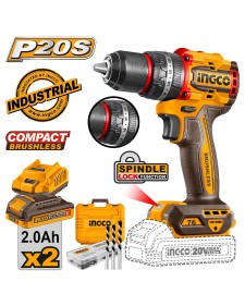 INGCO Κρουστικό δραπ/δο Brushless 20V 2 μπαταρίες 2.0Ah CIDLI20768E