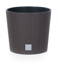 PROSPERPLAST Γλάστρα Rato Round 2 σε 1 Χρώμα Καφέ Ελιάς 35/37 lt DRTUS400L-440U