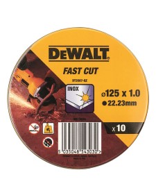 DEWALT Δίσκος κοπής INOX 125x1.0mm 10τμχ DT3507