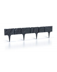 PROSPERPLAST Διαχωριστικό κήπου φράχτης 3900mm Ανθρακί Garden Stone IBST-S433