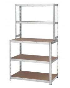 Inox Kiss SH850 Πάγκος εργασίας 181x100x60cm με 3+2 ράφια  SH850