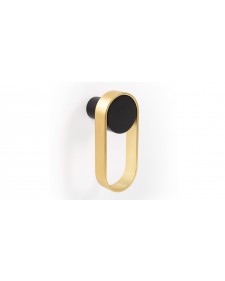 VIEFE Γάντζος 45x105x45mm οβάλ μαύρο ματ-χρυσό ORBIT 7007045ZM228