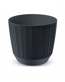 PROSPERPLAST Γλάστρα κασπώ Ø195 x Υ170mm 4lt Ανθρακί DRF200-S433