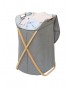 Wenko Καλάθι απλύτων Bahari 79lit αναδιπλούμενο bamboo/γκρι 622111121