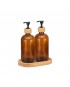 ΑΝΤΛΙΕΣ ΣΑΠΟΥΝΙΟΥ BAMBOO ESSENTIALS ΓΥΑΛΙΝΕΣ 500ml ΣΕΤ 3 ΤΕΜ. ΜΕ ΔΙΣΚΟ ΒΑΜΒΟΟ ESTIA 02-28800