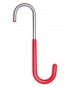Γάντζος μεταλλικός "S" 22cm με προστασία rubber 80kg κόκκινο