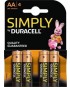 Μπαταρίες Αλκαλικές Duracell AA 1.5v Simply 4 Τεμ (LR6) D6733G