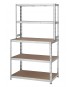 Inox Kiss SH850 Πάγκος εργασίας 181x100x60cm με 3+2 ράφια  SH850