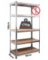 Inox Kiss Ραφιέρα με 5 ράφια MDF SH100