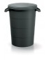 PROSPERPLAST Κάδος απορριμμάτων με καπάκι Μαύρος 80lt IDSM80U-S411